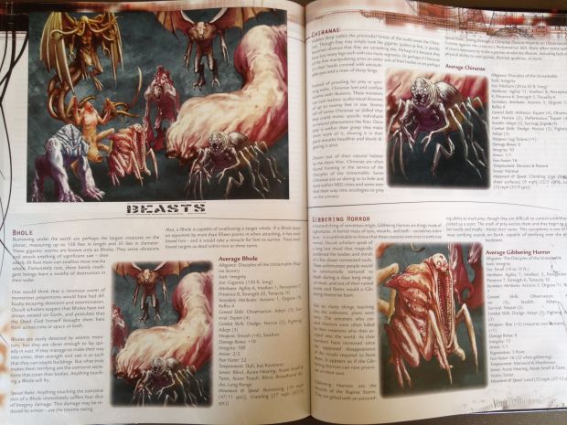 You get to fight hideous monsters like these.