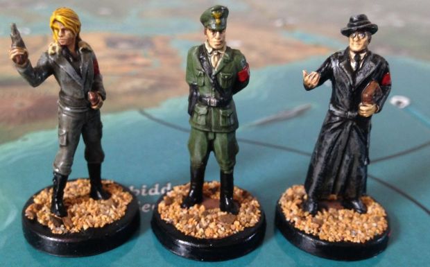 Tresa - the Femme Fatale, Colonel Stahl - the Iron fist, and Herr Teufel - The Occult Specialist