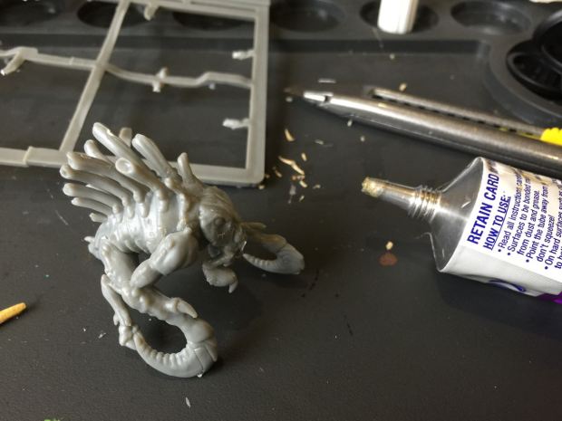 The beetle monster was the first one I built. It was one of the bigger figures, so I thought it would be less fiddly.