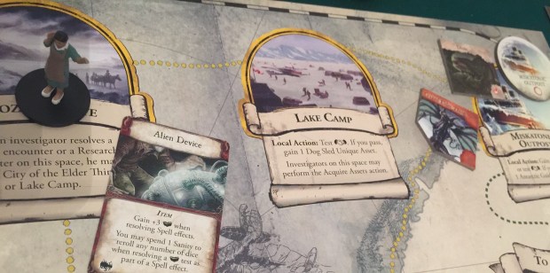 Agnes had found the Mi-Go alien device and was king her way back to the Outpost to do battle with the Crazed Elder Thing