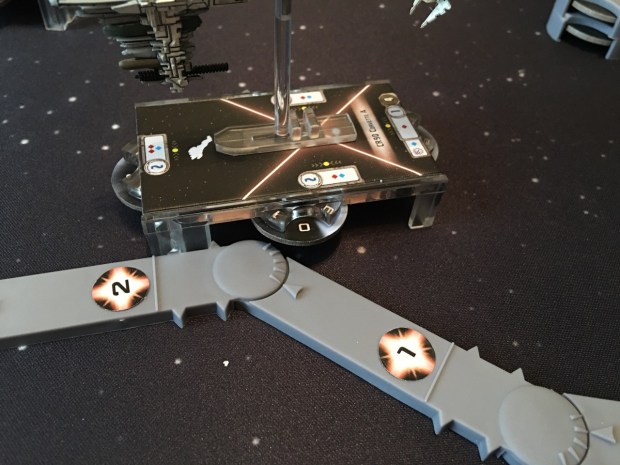 Then you move the ship to its new position along the template.